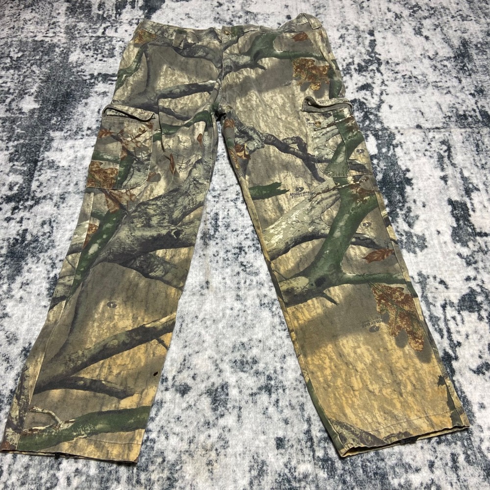 Browning‎ Mossy Oak Treesstand Camo Cargo Pants Men's Large Cotton Blend
